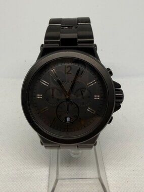 Michael Kors Dylan MK8279 Men's 48mm Black Ion-Plated Chronograph Bracelet Watch
